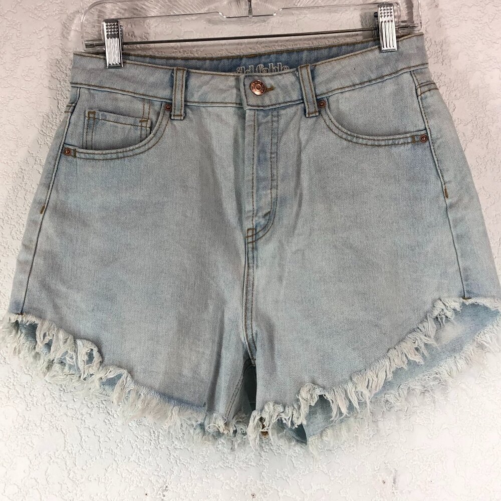 Wild Fable Distressed Raw Hem High Rise Jean Shorts Size 4